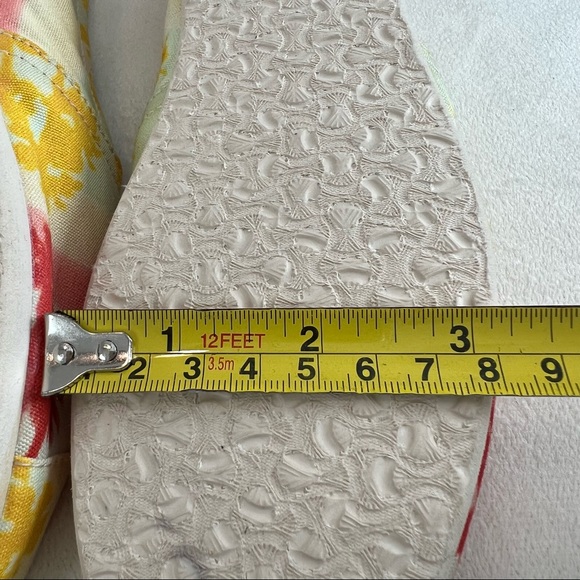 Toms Orange Palm Trees Classic Slip-On Loafers Size W7 - Picture 12 of 14